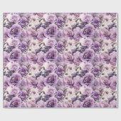 Mooie Paarse Wildbloemen Cadeaupapier (Vlak)