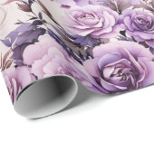 Mooie Paarse Wildbloemen Cadeaupapier (Rol Hoek)