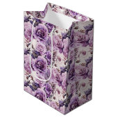 Mooie Paarse Wildbloemen Medium Cadeauzakje (Voorkant Gekanteld)