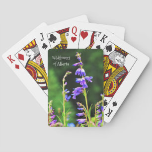 Mooie paarse wilde bloemen bloeien in Canada Pokerkaarten