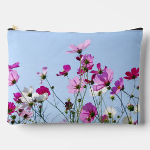 Mooie paarse wilde bloemen weide foto etui
