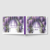Mooie Paarse Wisteria Arch bruiloft Gastenboek (Volledig)