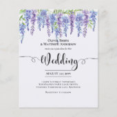 Mooie Paarse Wisteria Bloemrijke Kanten Bruiloft (Voorkant)