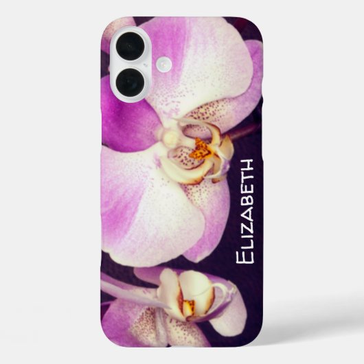 Mooie Paarse Witte Bloem Orchidee Foto Maatwerk Case-Mate iPhone Case (Achterkant)