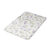 Mooie Paarse Witte Bloemen Badmat (Gekanteld)