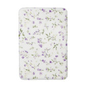 Mooie Paarse Witte Bloemen Badmat (Voorkant Verticaal)