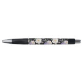Mooie Paarse Witte Bloemen Pen (Voorkant)