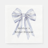 Mooie Paarse Witte Strik Bruidsmeisjesborrel Servet (Voorkant)