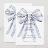 Mooie Paarse Witte Strik Verjaardag  Kaart (Voorkant / Achterkant)