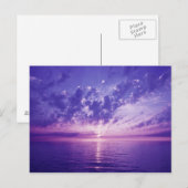 Mooie paarse zonsondergang briefkaart (Voorkant / Achterkant)