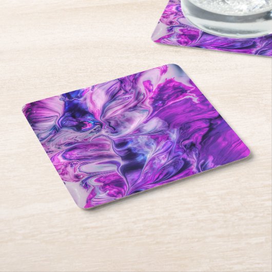 Mooie Paarse zweetjes Smokey-achtergrond Kartonnen Onderzetters (Schuin)