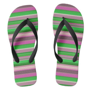 Mooie paarsgroene strepen teenslippers