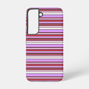 Mooie paarsrode strepen samsung galaxy hoesje