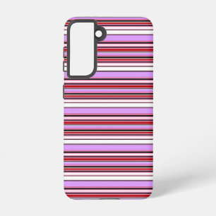 Mooie paarsrode strepen samsung galaxy hoesje