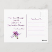 Mooie Paarsste Hallo klaprozen " Briefkaart (Achterkant)