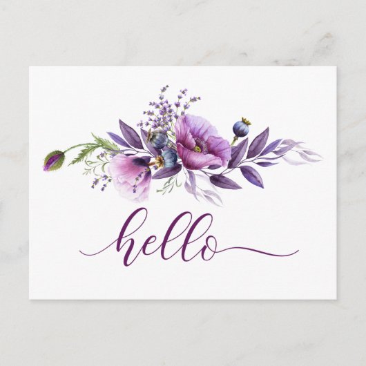 Mooie Paarsste Hallo klaprozen " Briefkaart (Voorkant)