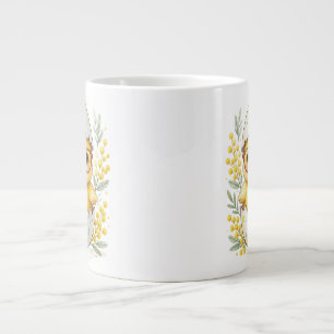 Mooie Paas Kuiken Bril Mimosa Bloesem Grote Koffiekop