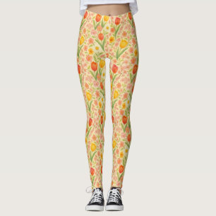 Mooie paas-/lente-bloemen leggings