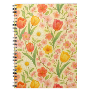 Mooie paas-/lente-bloemen notitieboek