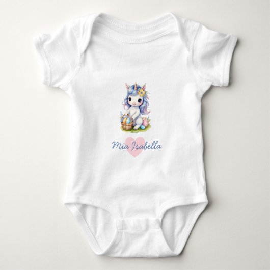 Mooie Paas- / Lente- eenhoorn baby body Romper (Voorkant)