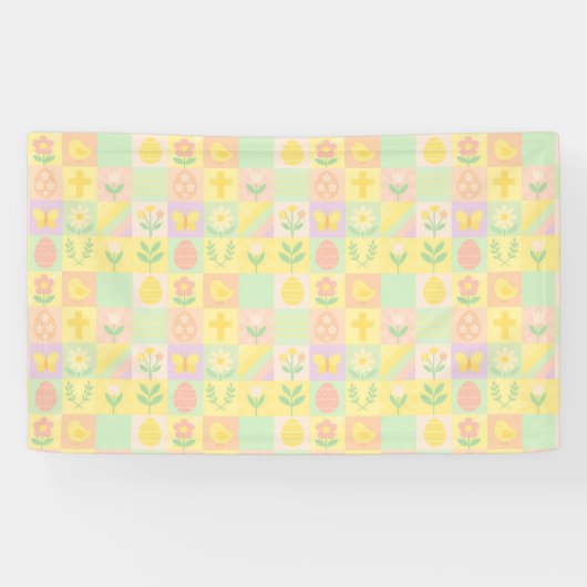 Mooie paas- / lenteprint spandoek (Horizontaal)