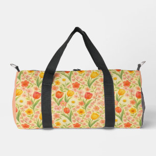 Mooie paas- of lente-bloemen met een leuk patroon plunjezak