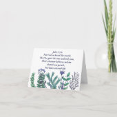 Mooie paasbijbel Verse John 3:16 Floral Feestdagen Kaart (Voorkant)
