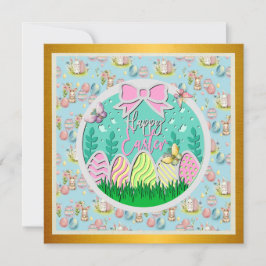 Mooie Paaseierenjacht en Kleurrijke Vlinders Kaart