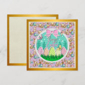 Mooie Paaseierenjacht en Kleurrijke Vlinders Kaart (Voorkant / Achterkant)