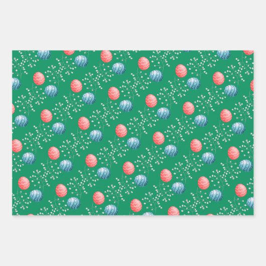 Mooie Paashaas & Bloemen Inpakpapier Vel (Voorkant 2)