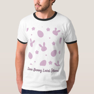 Mooie Paashaas Patroon Shirt – Pastel Konijn & E