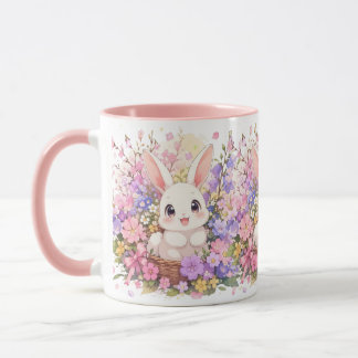 Mooie Paashaas Roze Tweekleurige Koffiemok Mok
