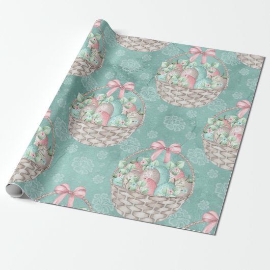 Mooie paasmand cadeaupapier (Uitgerold)