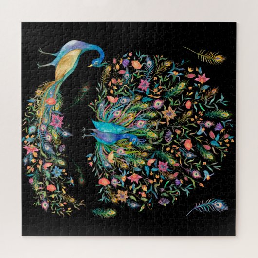 Mooie pacocks legpuzzel (Horizontaal)