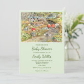 Mooie Paddenstoel Bos Baby Shower Kaart (Staand voorkant)