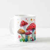 Mooie paddenstoel bos waterverf stijl schimmels koffiemok (Voorkant links)