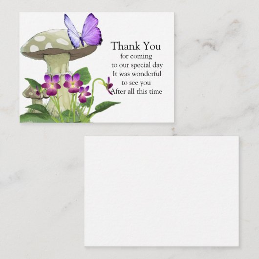 Mooie paddenstoel Hartelijk dank Notitiekaartje (Voorkant / Achterkant)