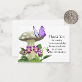 Mooie paddenstoel Hartelijk dank Notitiekaartje (Voorkant / Achterkant in situ)