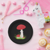 Mooie paddenstoel papieren bordje (Feest)
