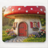 Mooie Paddenstoelen Cottage Muismat (Voorkant)