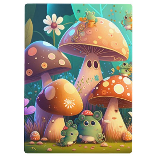 Mooie paddenstoelen klembord (Achterkant)