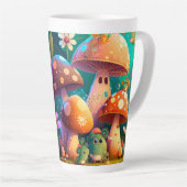 Mooie paddenstoelen latte mok (Rechterhoek)