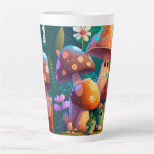 Mooie paddenstoelen latte mok (Voorkant)