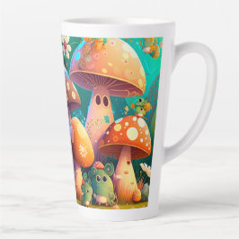 Mooie paddenstoelen latte mok