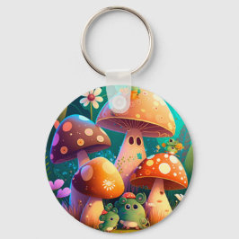 Mooie paddenstoelen sleutelhanger
