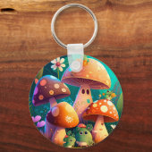 Mooie paddenstoelen sleutelhanger (Achterkant)