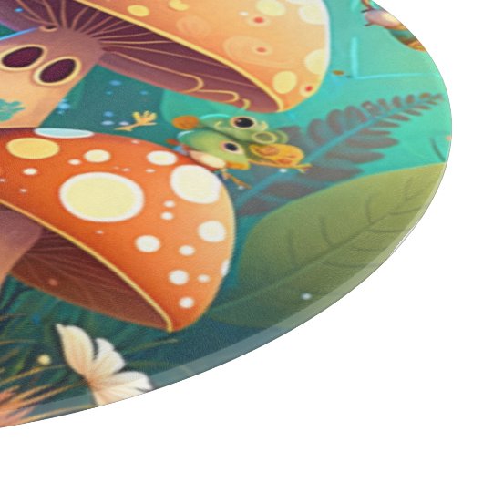 Mooie paddenstoelen snijplank (Hoek)