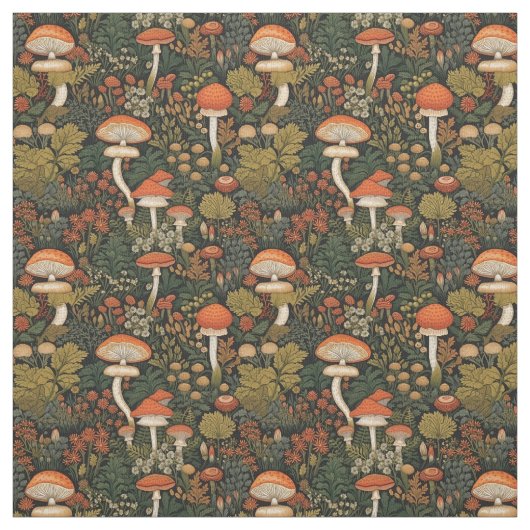 Mooie paddenstoelen stof (Swatch)
