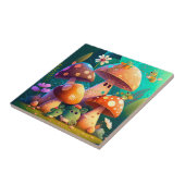 Mooie paddenstoelen tegeltje (Zijkant)