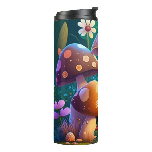 Mooie paddenstoelen thermosbeker (Gedraaid links)